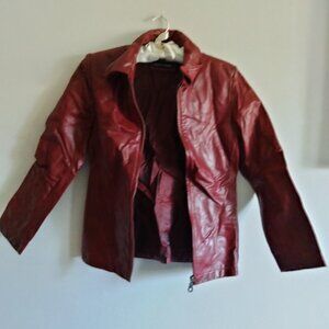Red Black Market Leather Jacket